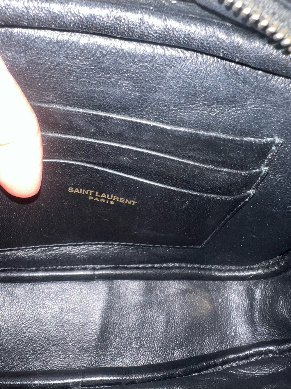 Saint Laurent Black Chevron Quilted Crossbody Camera Bag with Gold YSL Logo - Picture 12 of 15